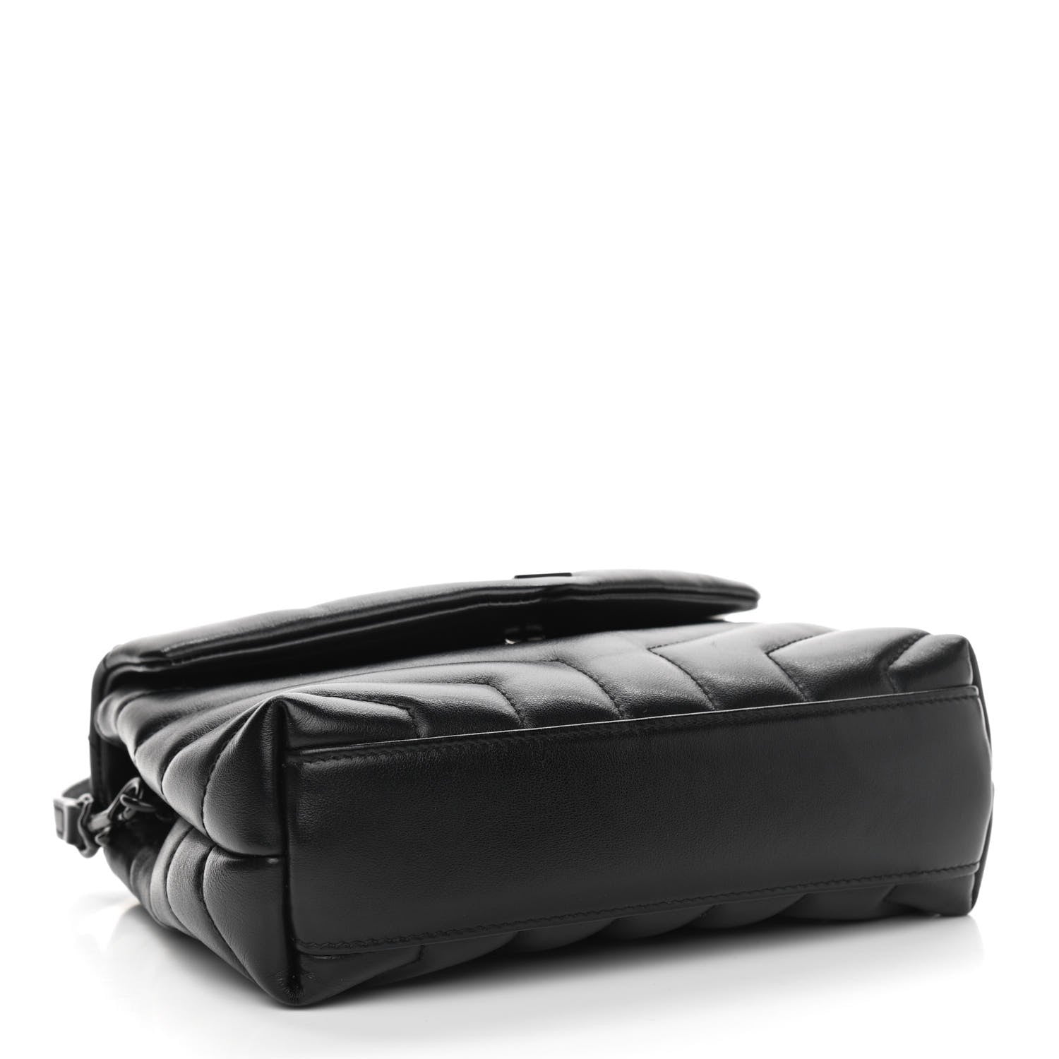 Saint Laurent Calfskin Y Quilted Monogram Toy Loulou Crossbody Bag Black 4 of 10