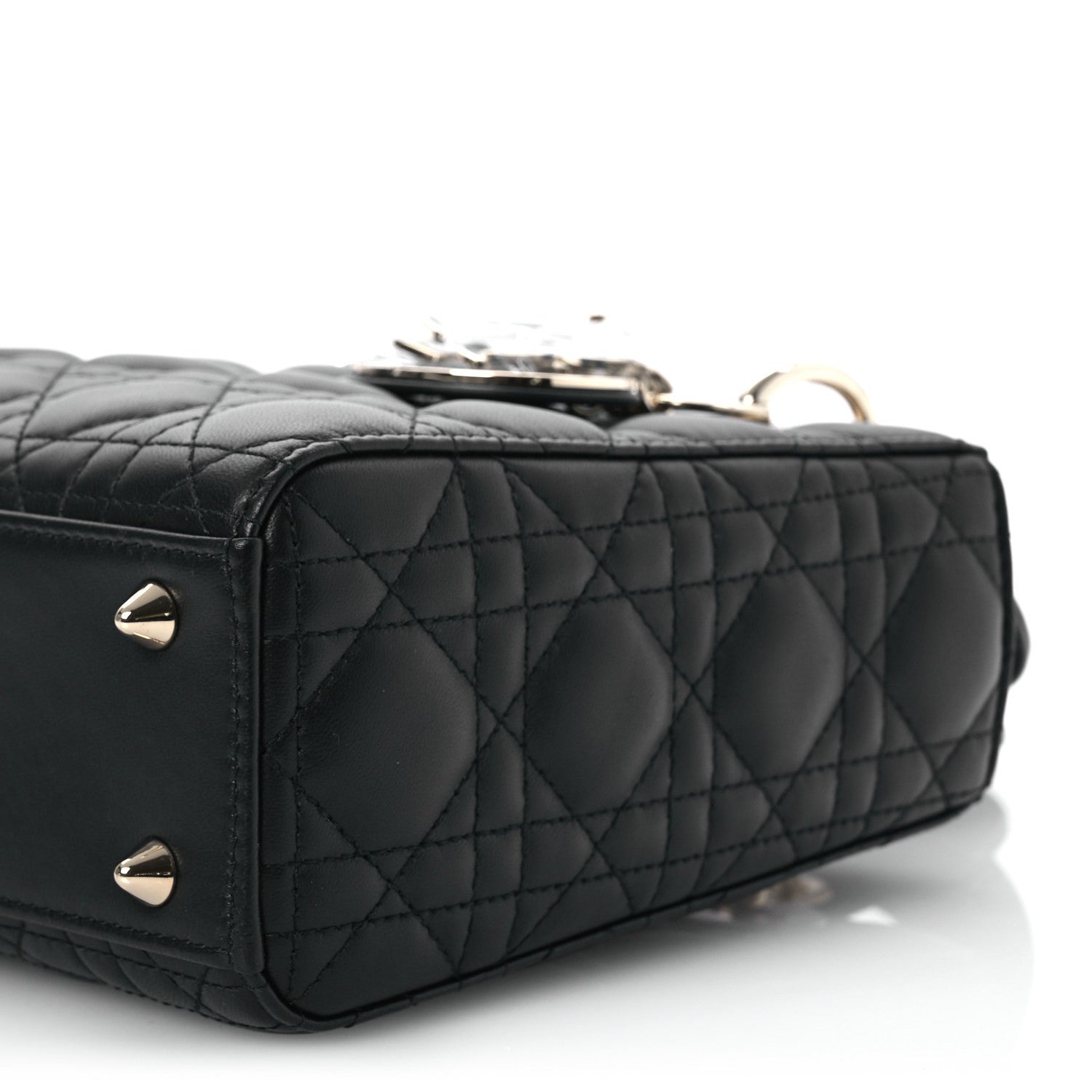 Christian Dior Lambskin Cannage Small My ABCDior Lady Dior Black 9 of 12