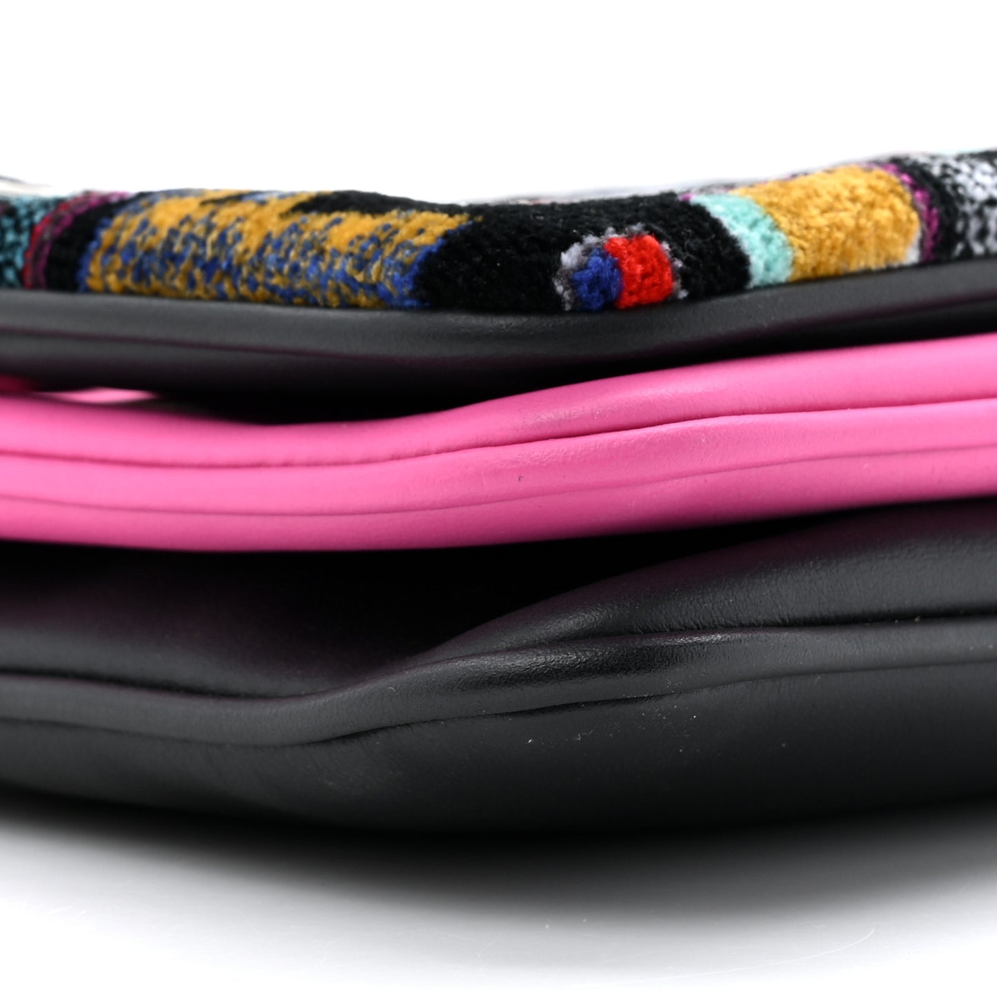 Calfskin Velvet F is Fendi Fun Fair Triplette Pouch Set Multicolor