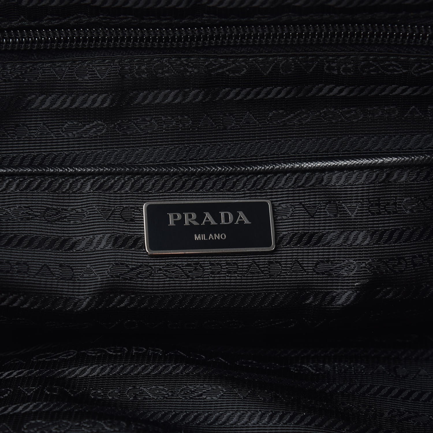 Prada Tessuto Nylon Floral Print Medium Backpack Black 5 of 10