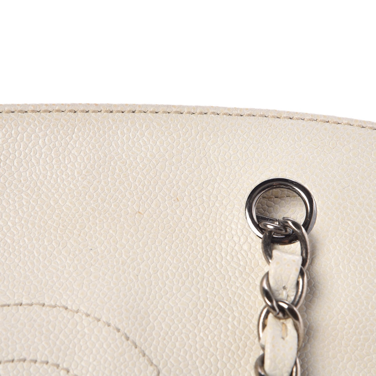 Chanel Caviar Quilted Timeless CC Bowler Bag White 12 of 18