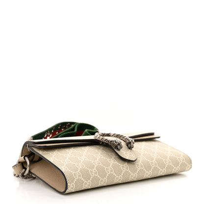 Gucci GG Supreme Monogram Textured Dollar Calfskin Dionysus Small Shoulder Bag Beige Mystic White Oatmeal 4 of 10