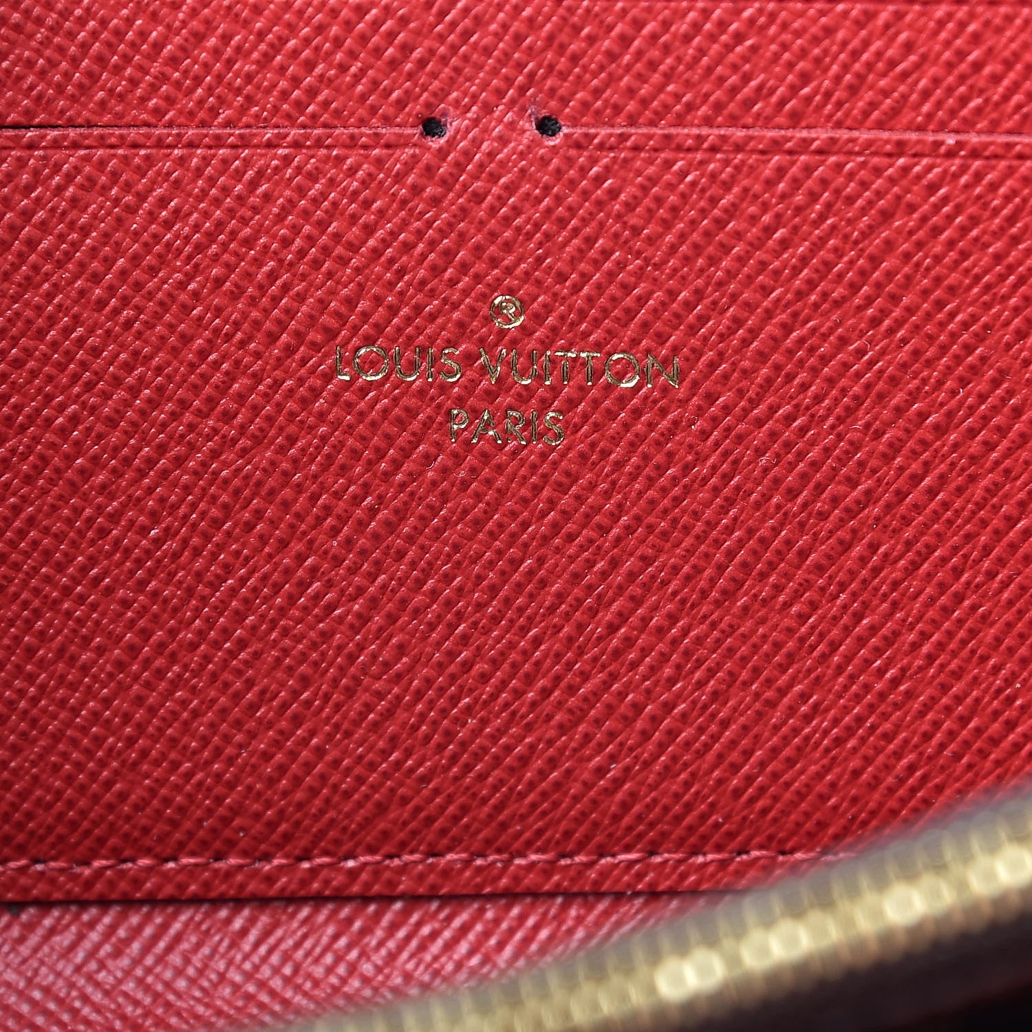 Louis Vuitton Damier Ebene Clemence Wallet Cherry 6 of 7