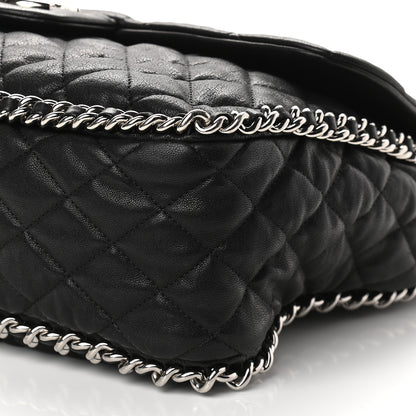 Chanel Washed Lambskin Quilted Maxi Chain Around Flap Black 9 of 9