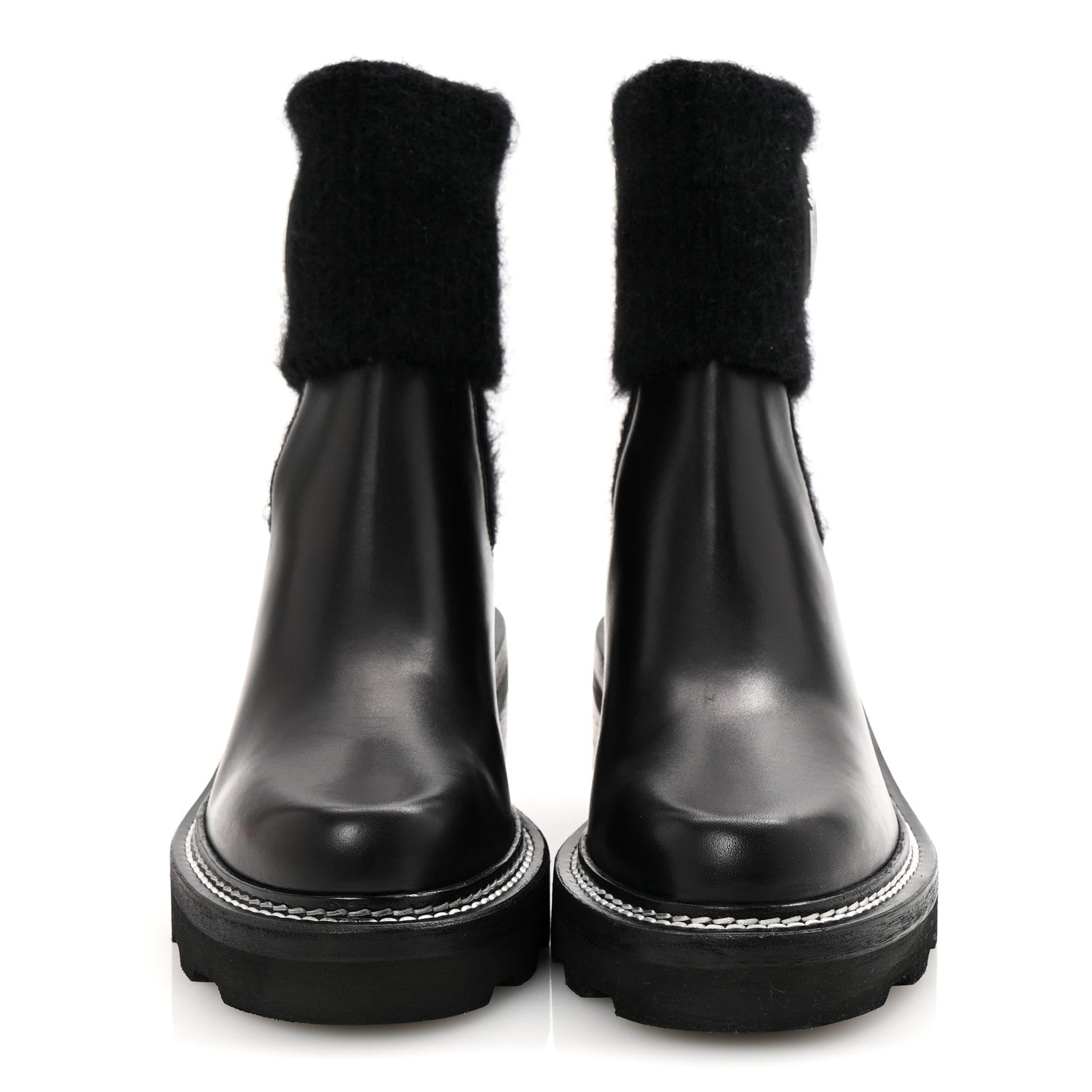 Louis Vuitton Calfskin Beaubourg Ankle Boots 37 Black 3 of 9