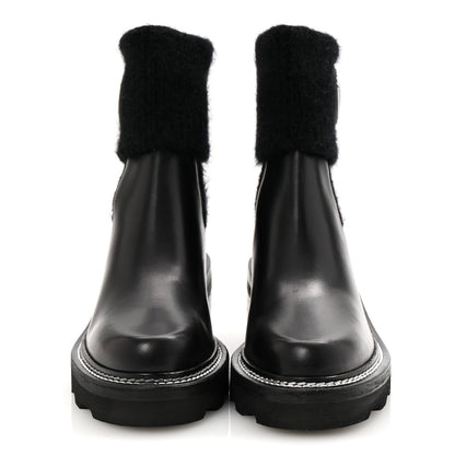 Louis Vuitton Calfskin Beaubourg Ankle Boots 37 Black 3 of 9