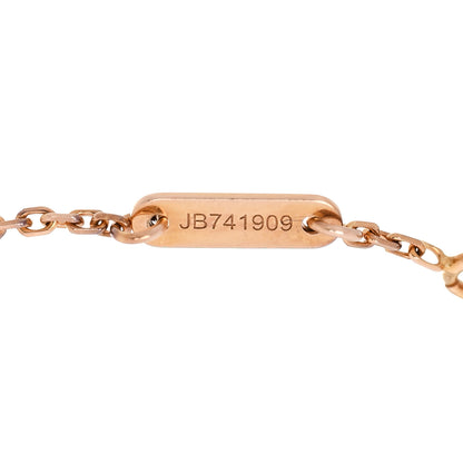 Van Cleef & Arpels 18K Rose Gold Carnelian Sweet Alhambra Heart Bracelet 4 of 6