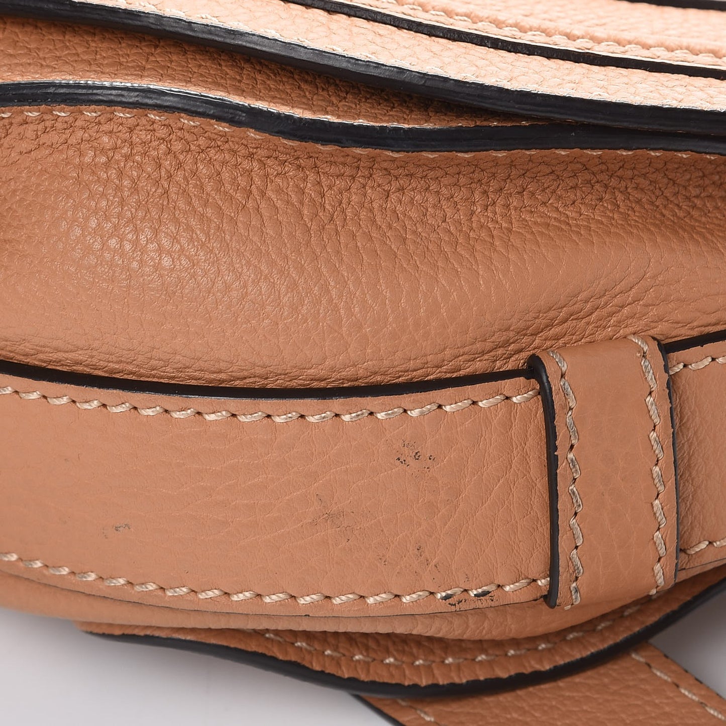 Calfskin Medium Marcie Round Crossbody Bag Nut