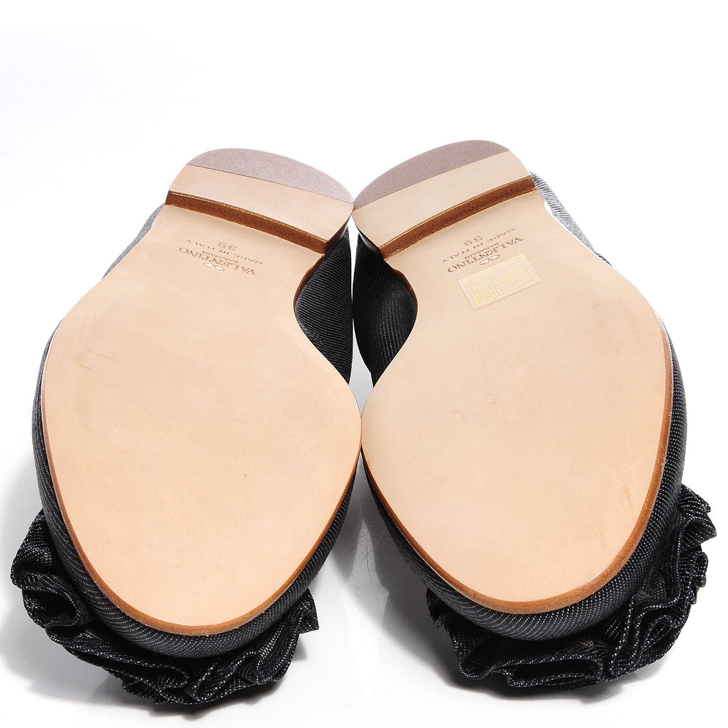 Denim Petale Ballerina Flats 39 Black