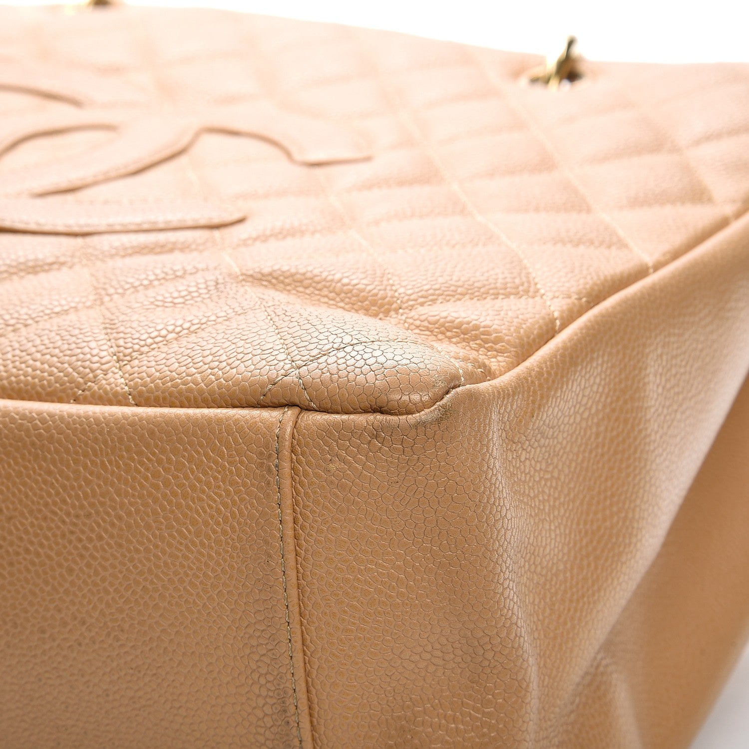Chanel Caviar Quilted Grand Shopping Tote GST Beige 9 of 16