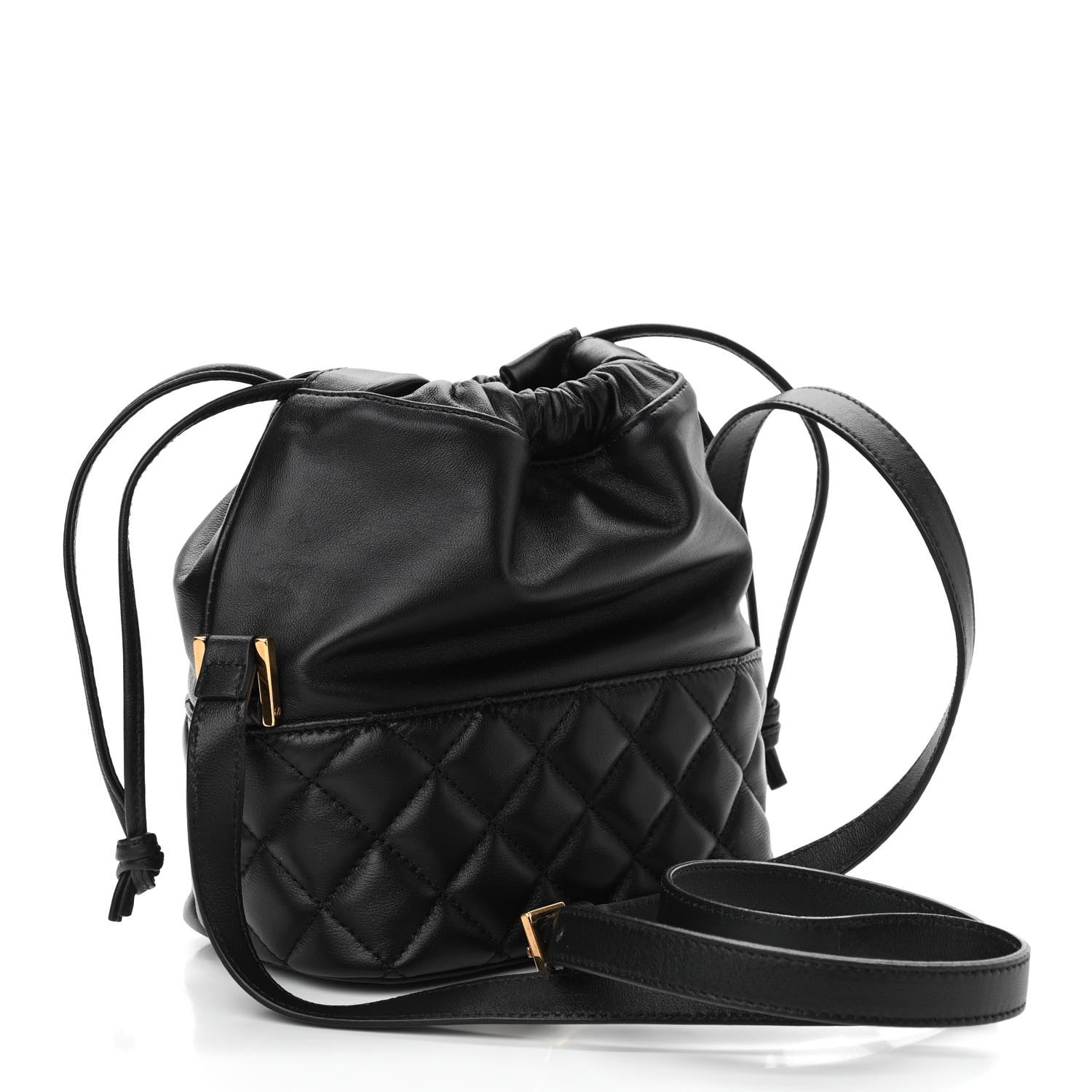 Versace Nappa Quilted Medusa Bucket Bag Black 3 of 9