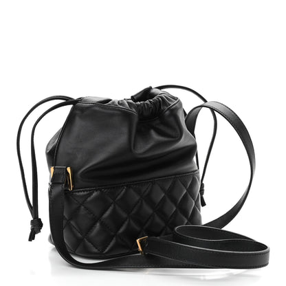 Versace Nappa Quilted Medusa Bucket Bag Black 3 of 9