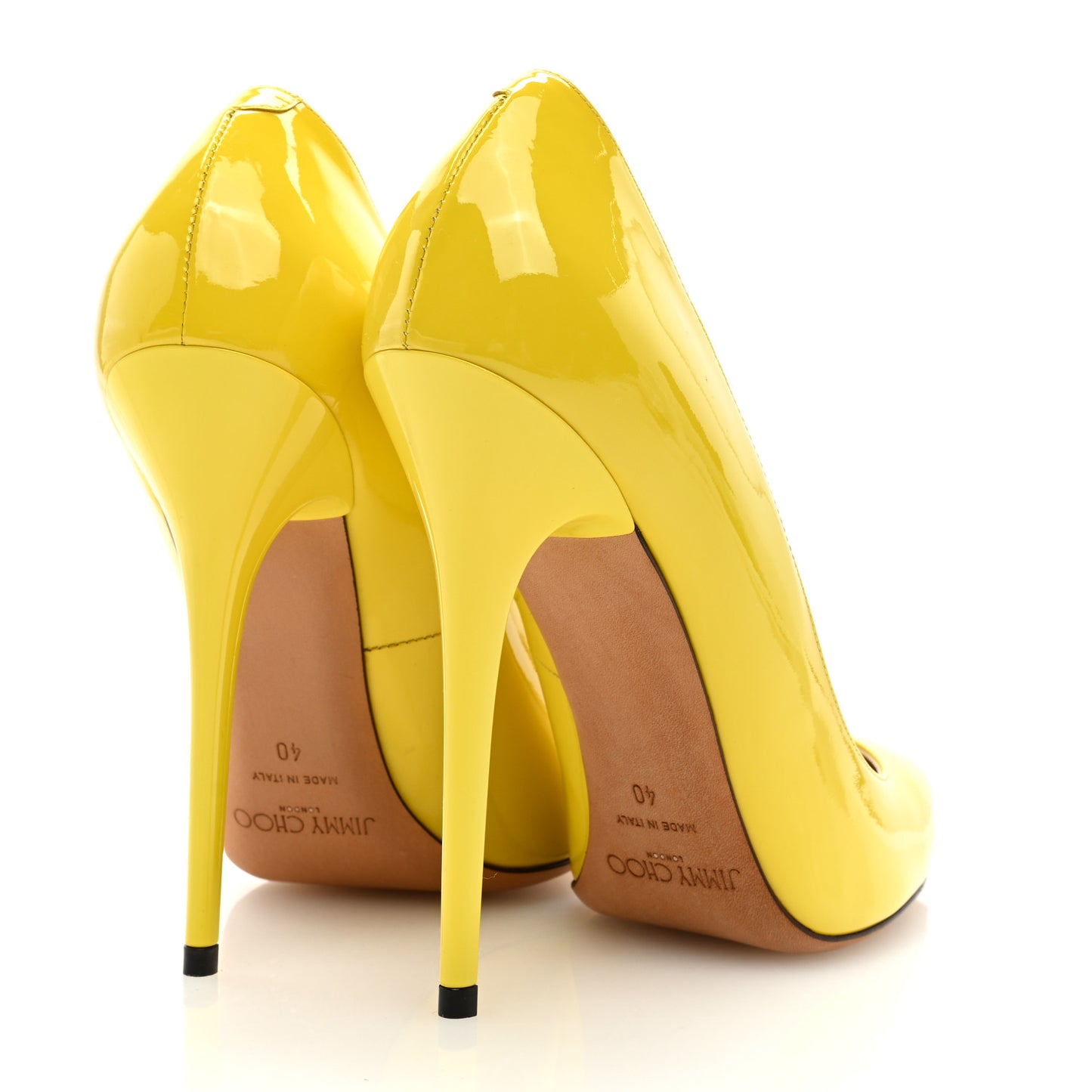JIMMY CHOO Patent Anouk 120 Pumps 40 Neon Yellow