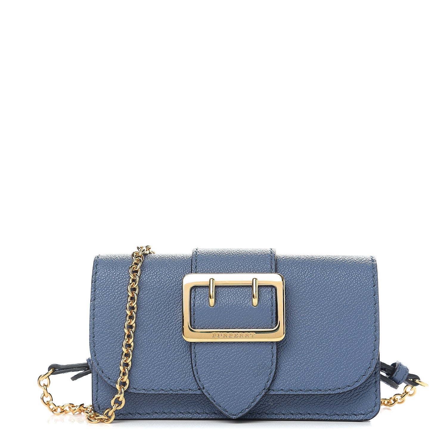 Burberry Soft Grain Calfskin Mini Phone Bag Steel Blue 1 of 9