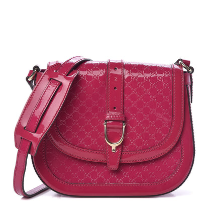 Gucci Patent Microguccissima Small Nice Messenger Bag Bright Bouganville 1 of 19