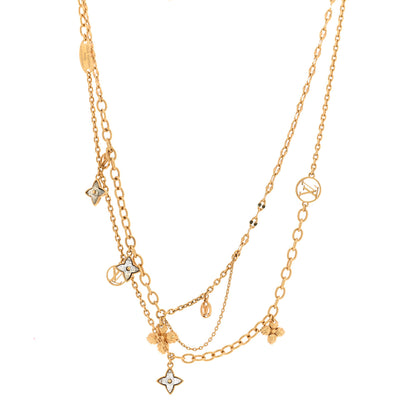 Louis Vuitton Metal Blooming Strass Necklace Gold 1 of 6