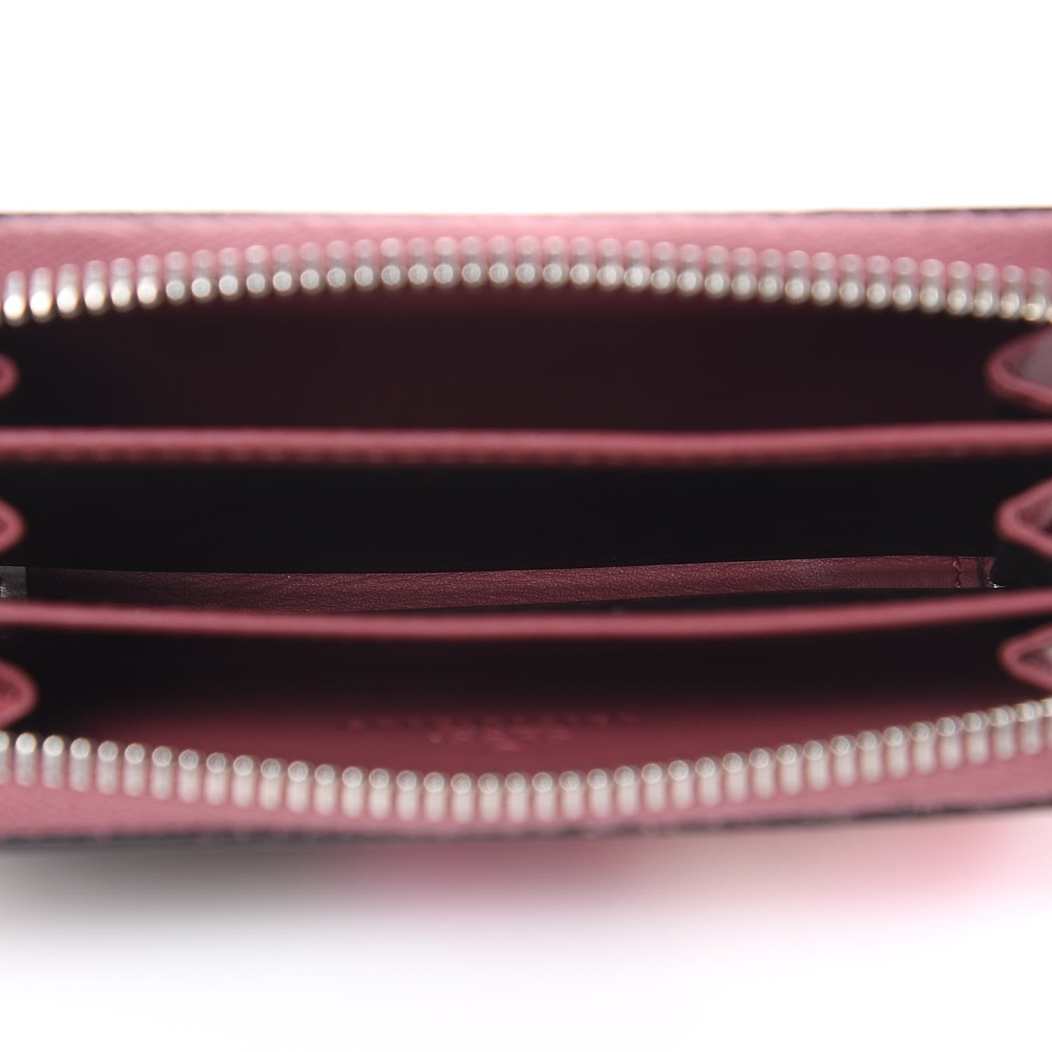 Gucci GG Supreme Monogram Blooms Zip Around Card Case Wallet Beige Multicolor Dry Rose 5 of 13