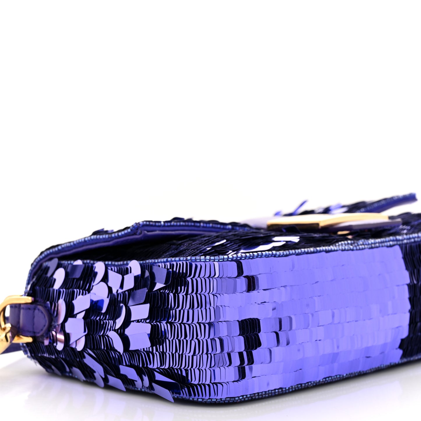 Sequin Paillettes Shiny Nappa Sex and the City Baguette Viola Purple Rain