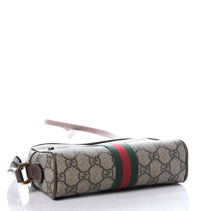 Gucci GG Supreme Monogram Web Mini Ophidia Shoulder Bag Brown 3 of 11