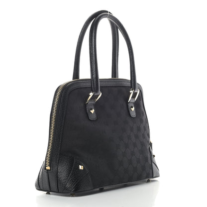 Gucci Monogram Medium Horsebit Nail Dome Bag Black 2 of 11
