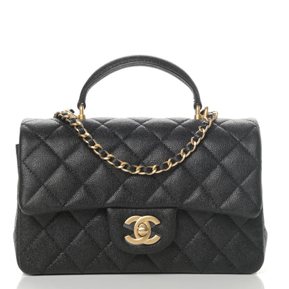 Chanel Caviar Quilted Mini Top Handle Rectangular Flap Black 1 of 12