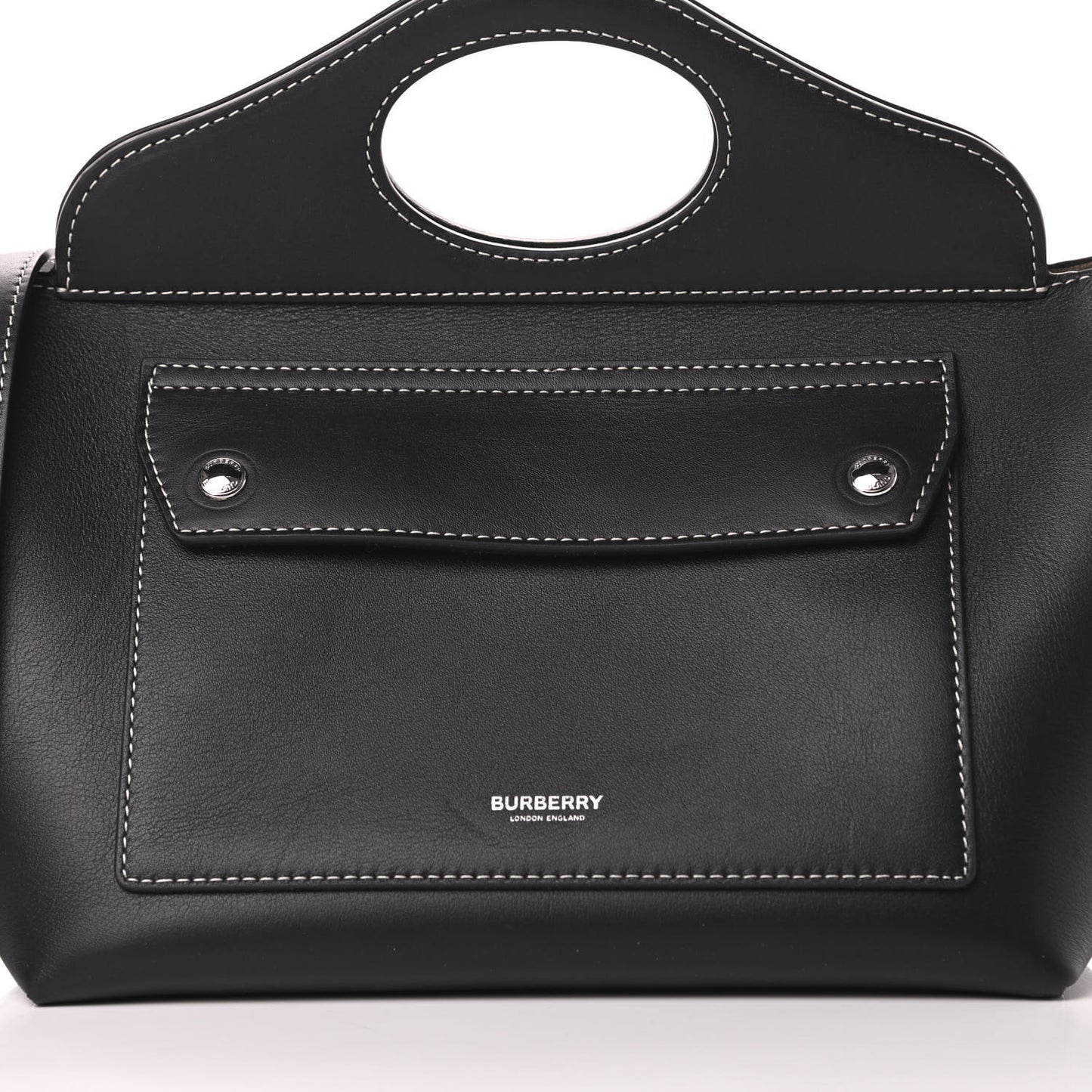 Soft Calfskin Mini Pocket Cabas Tote Black