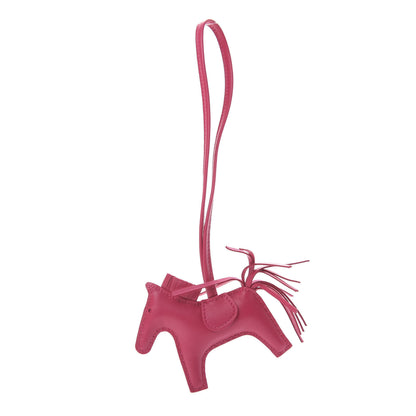 Hermes Milo Lambskin Grigri Rodeo Horse Bag Charm PM Rose Mexico 1 of 6