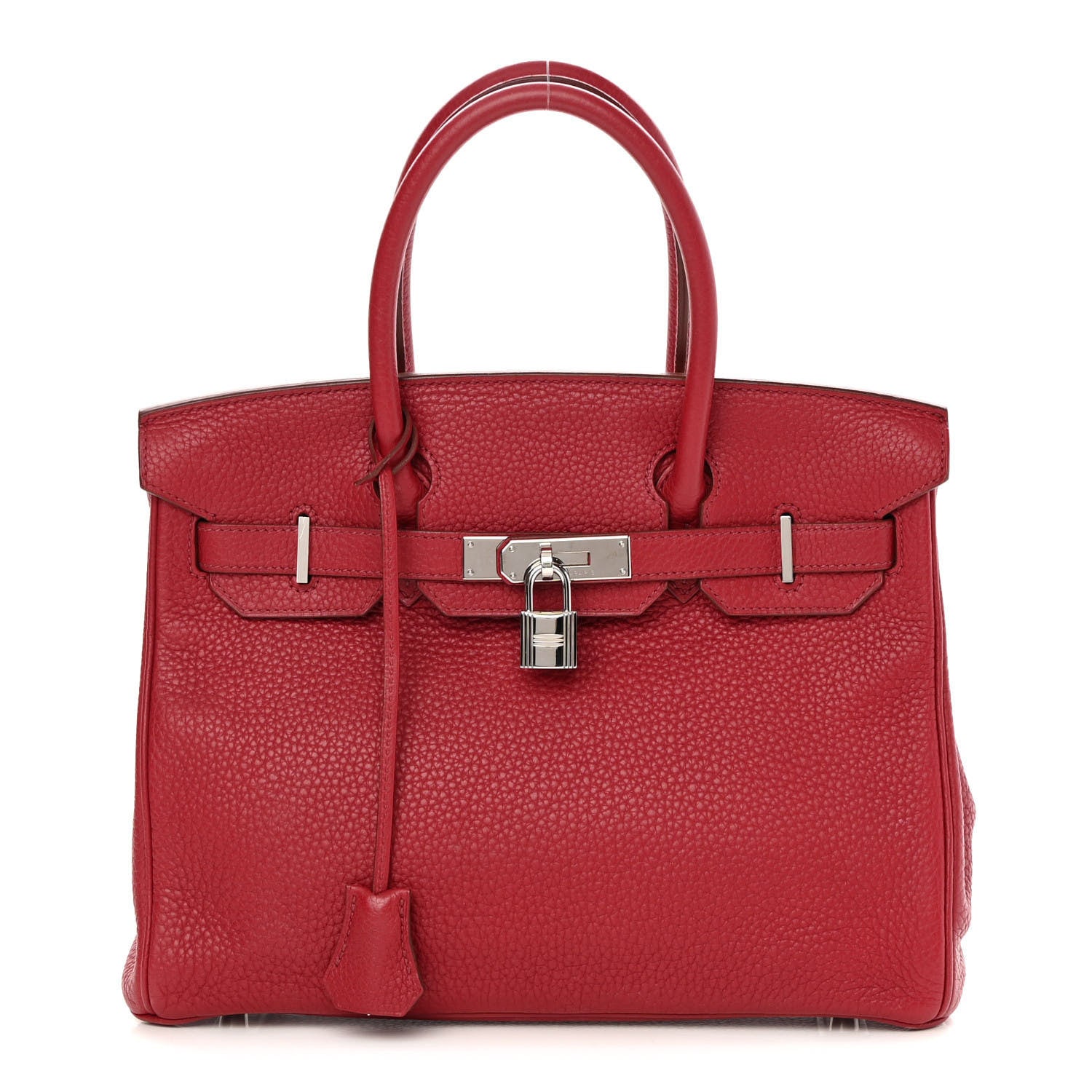 Hermes Taurillon Clemence Birkin 30 Rouge Garance 1 of 12