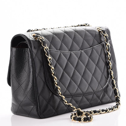 Chanel Caviar Quilted Jumbo Double Flap Black 4 of 9
