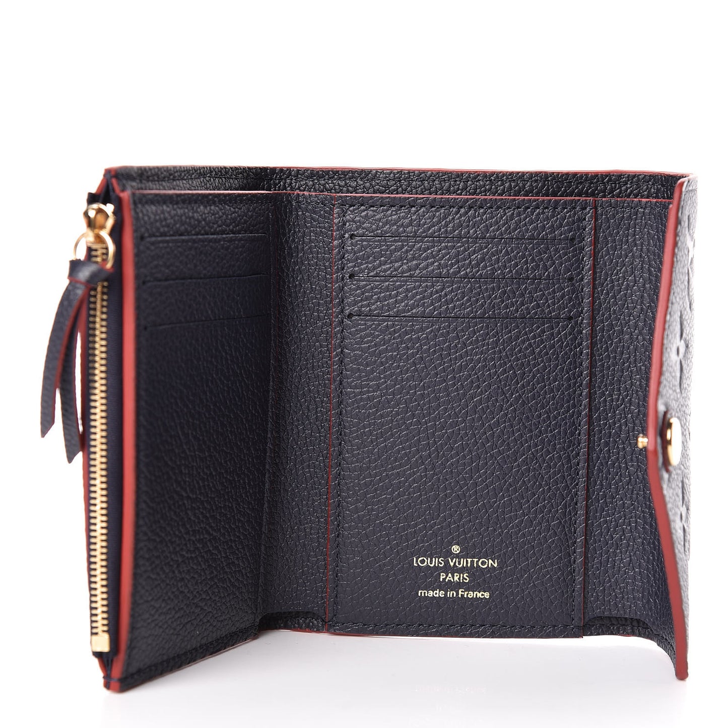 Empreinte Victorine Wallet Marine Rouge