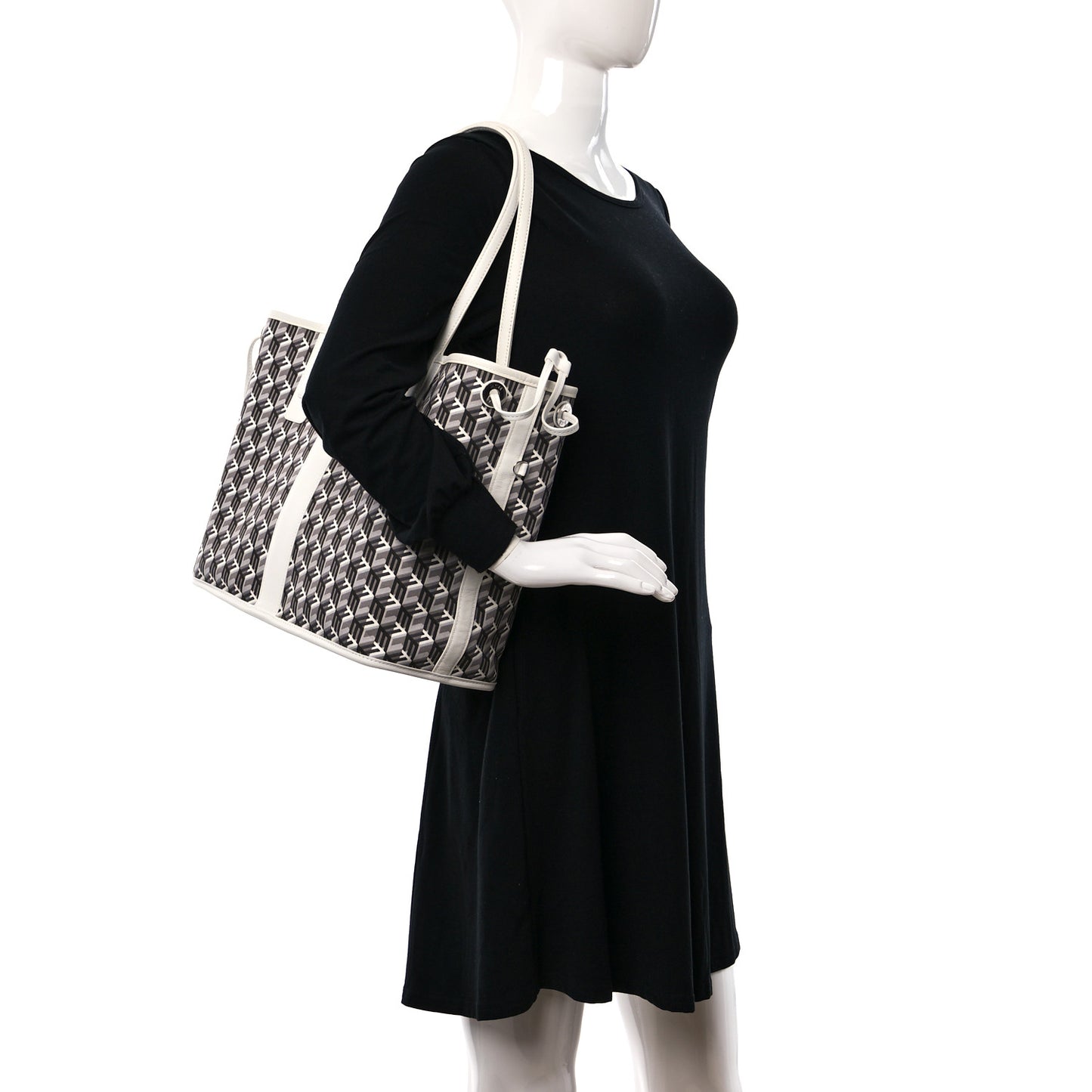 Visetos Medium Liz Reversible Shopper Tote White