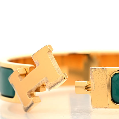 Hermes Enamel Narrow Clic Clac H Bracelet PM Malachite 4 of 5