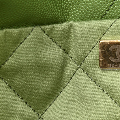 Chanel Shiny Caviar Quilted Chanel 22 Green 8 of 10