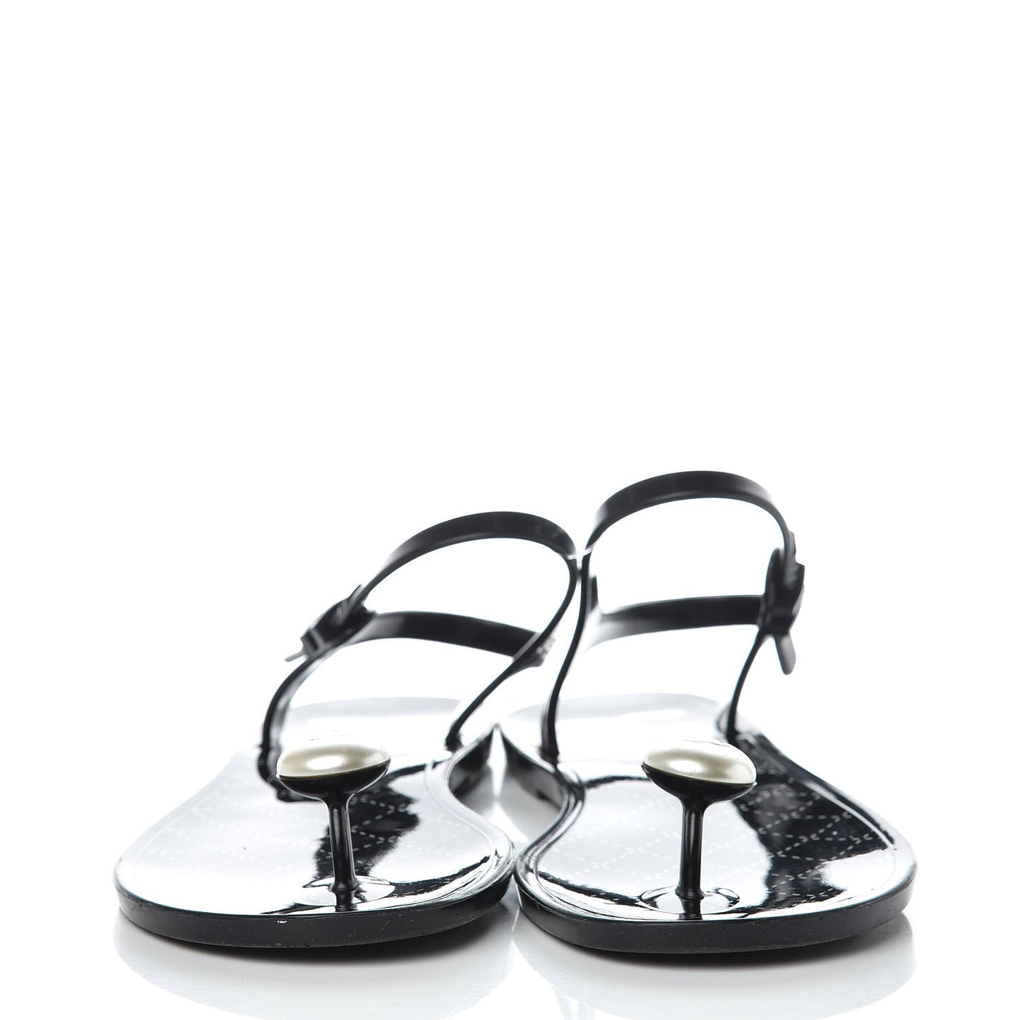 Jelly Pearl CC Thong Sandals 41 Black