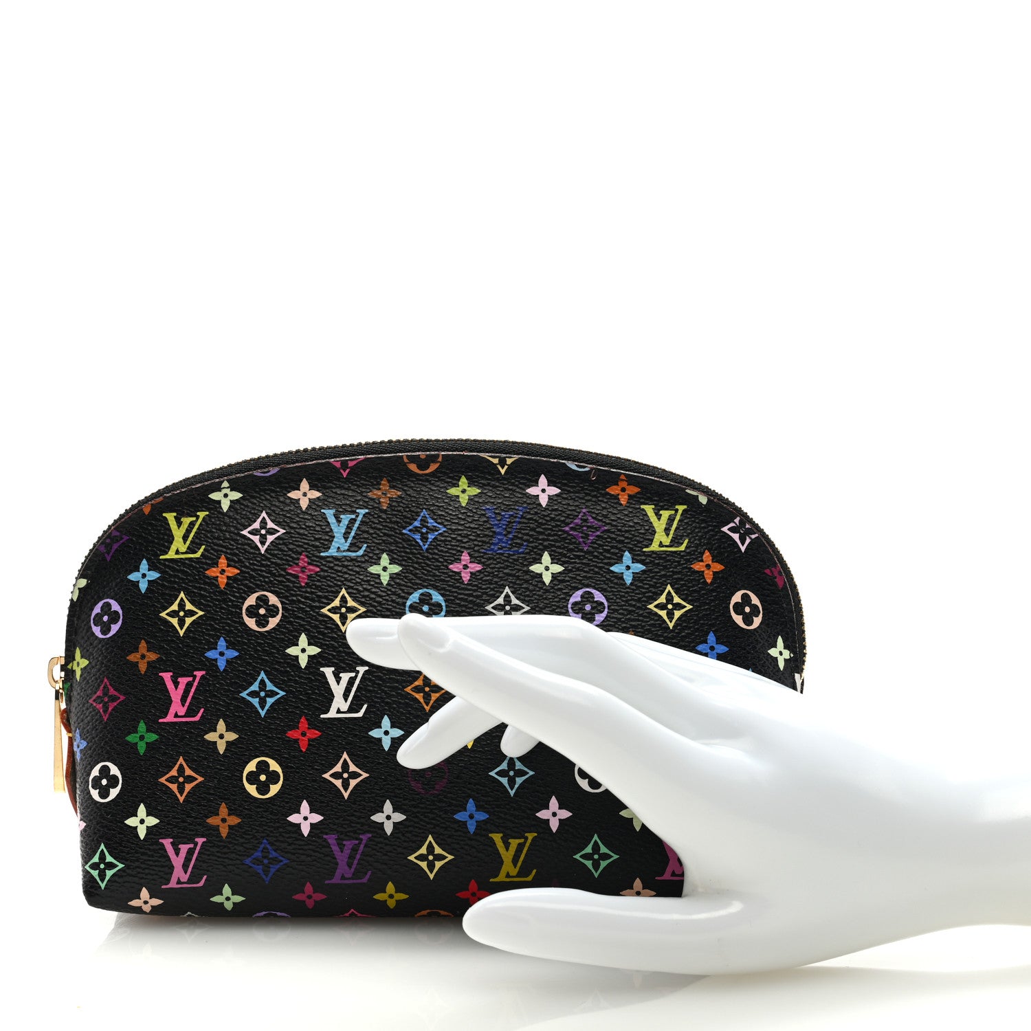 Louis Vuitton Monogram Multicolor Cosmetic Pouch Black Grenade 2 of 7