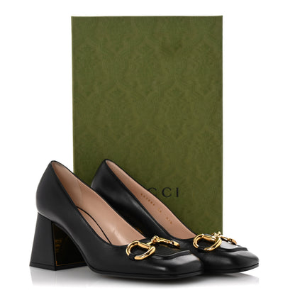 Gucci Malaga Kid Horsebit 75mm Pumps 36 Black 10 of 10