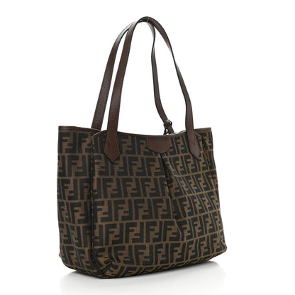 Fendi Zucca Vitello Artic Grande Shopping Tote Tobacco Castagna 3 of 12