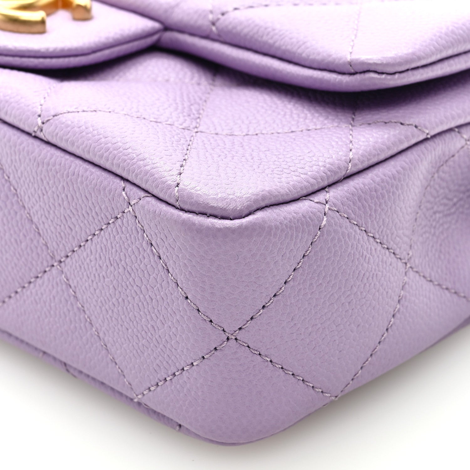 Chanel Caviar Quilted Mini Rectangular Sweetheart Flap Lilac 9 of 9