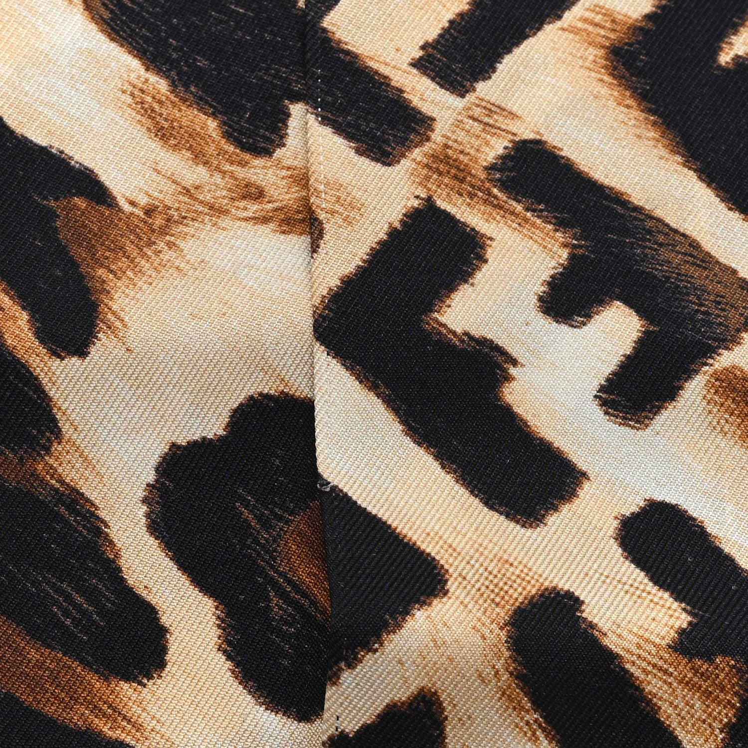 Fendi Silk FF Leopard Wrappy Scarf Beige 3 of 3