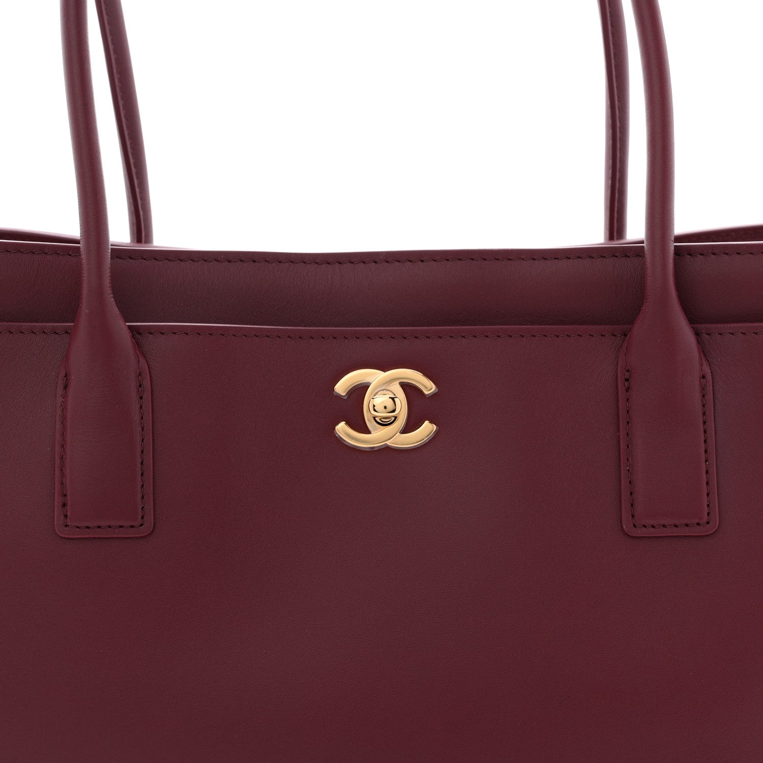Chanel Calfskin Archetype Small Shopping Tote Dark Burgundy 8 of 10