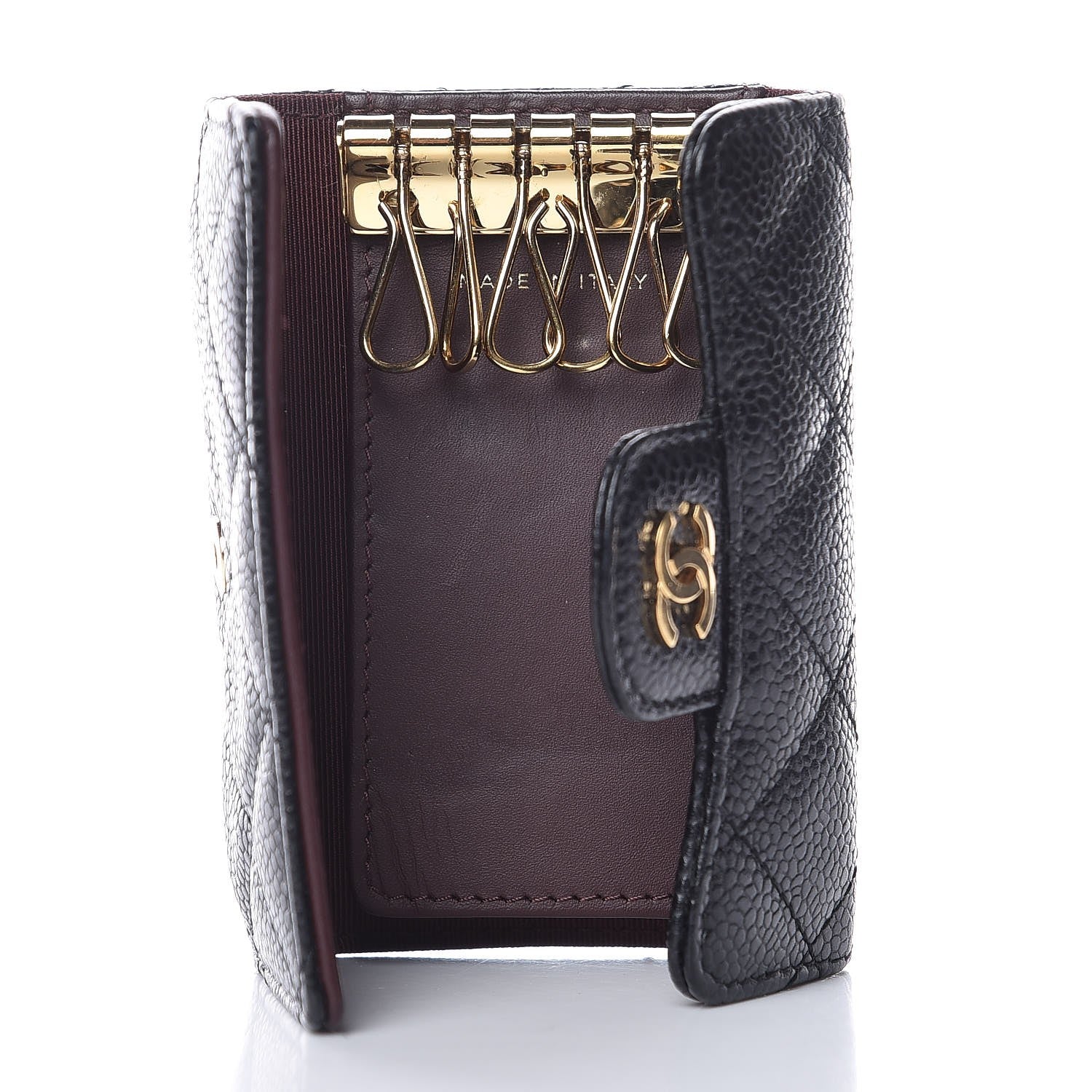 Chanel Caviar Quilted 6 Key Holder Black 5 of 10