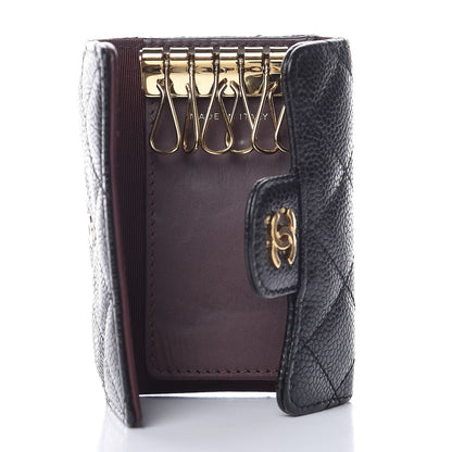 Chanel Caviar Quilted 6 Key Holder Black 5 of 10
