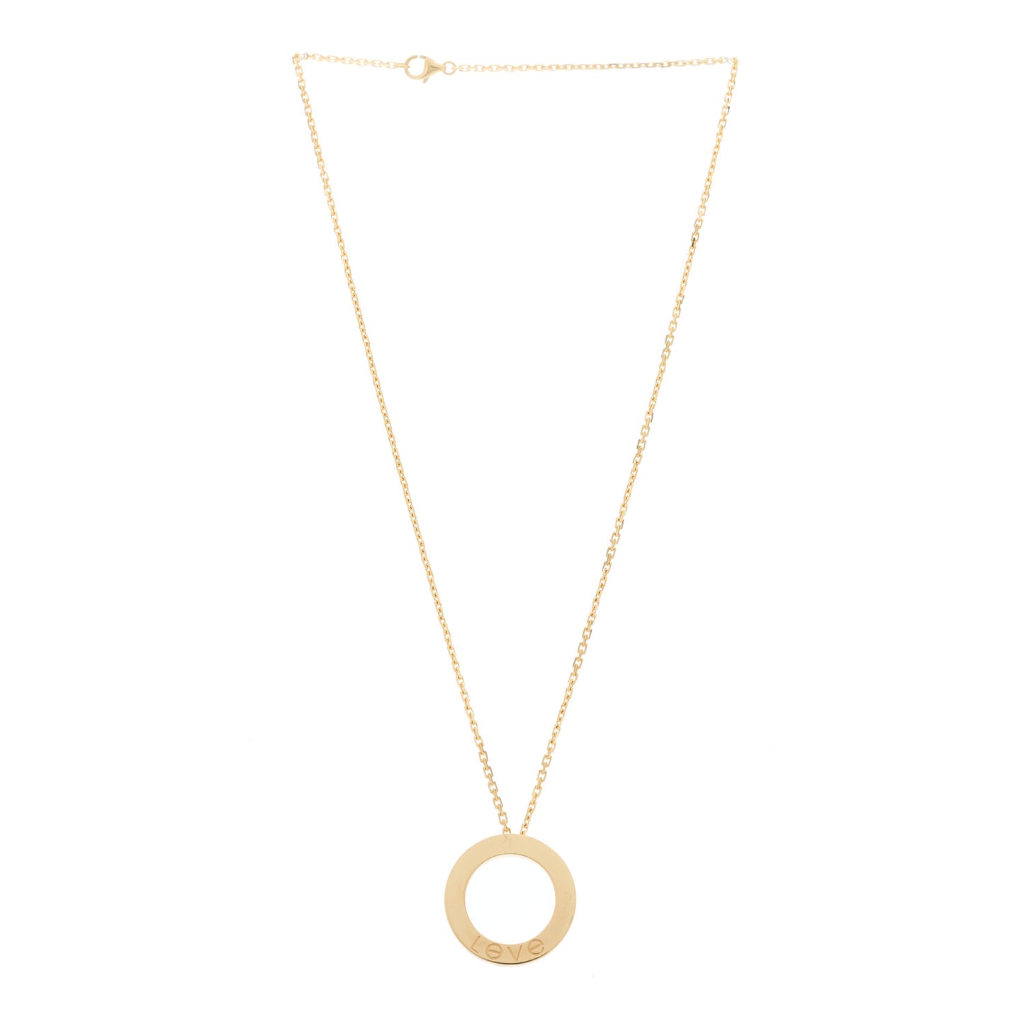 18K Yellow Gold LOVE Pendant Necklace