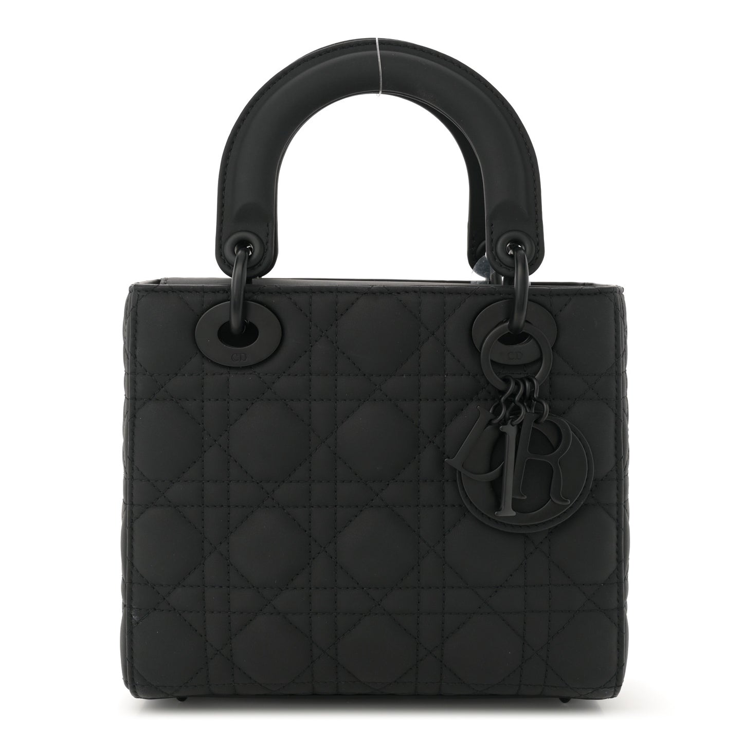 Ultra Matte Calfskin Cannage Small Lady Dior Black