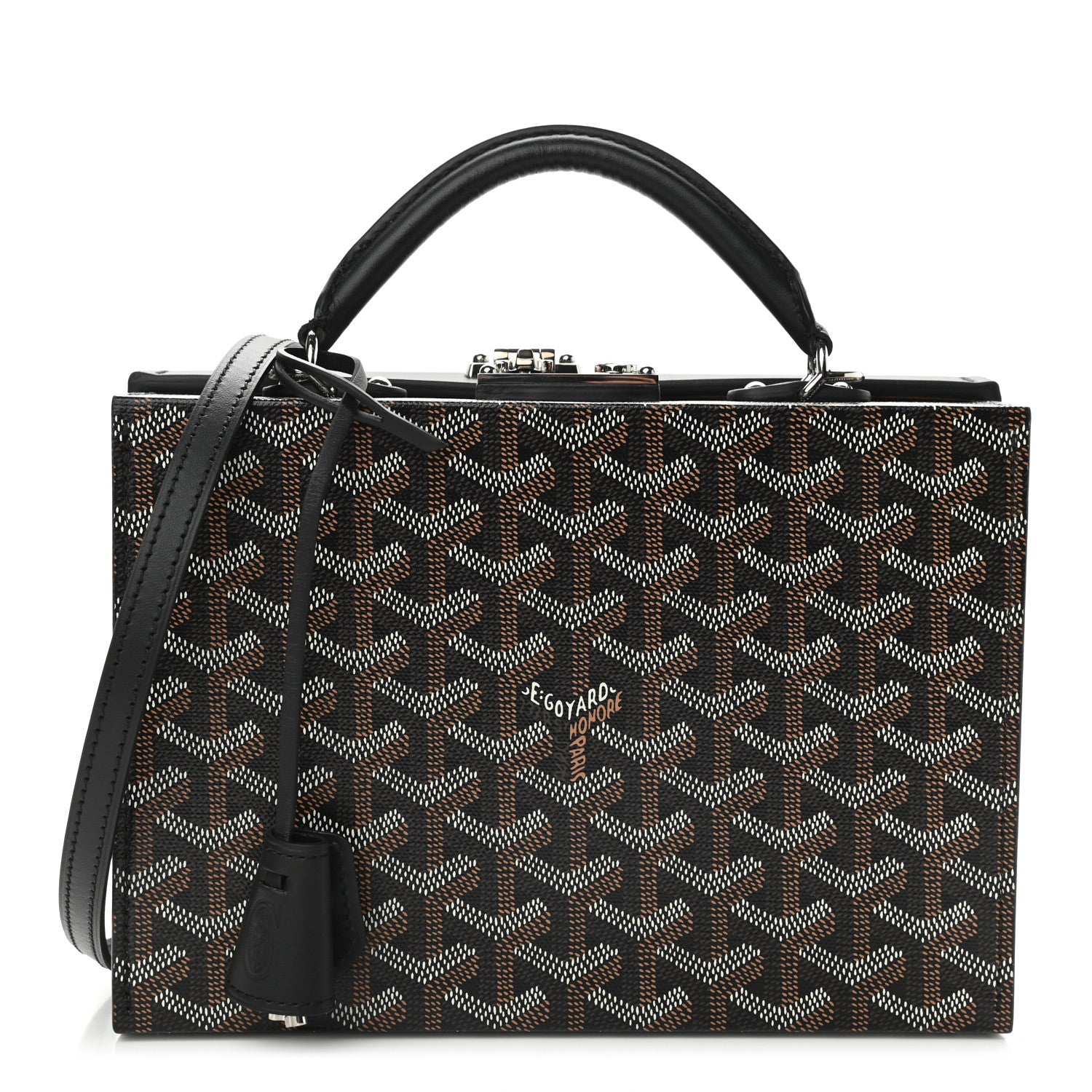 Goyard Goyardine Regina Trunk Black Gold 3 of 11