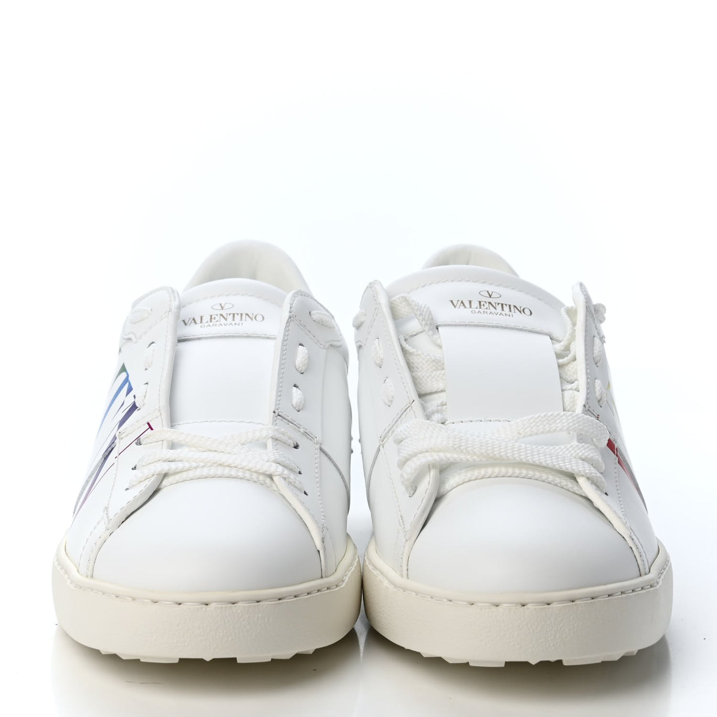 Calfskin VLTN Mens Rockstud Open Sneakers 41.5 Rainbow