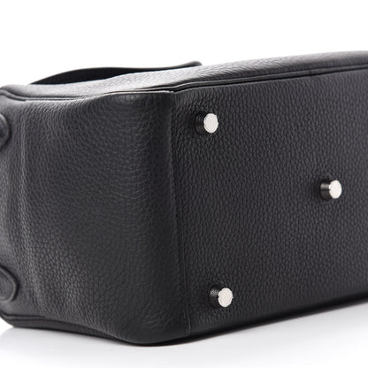 Hermes Taurillon Clemence Lindy 26 Black 6 of 11