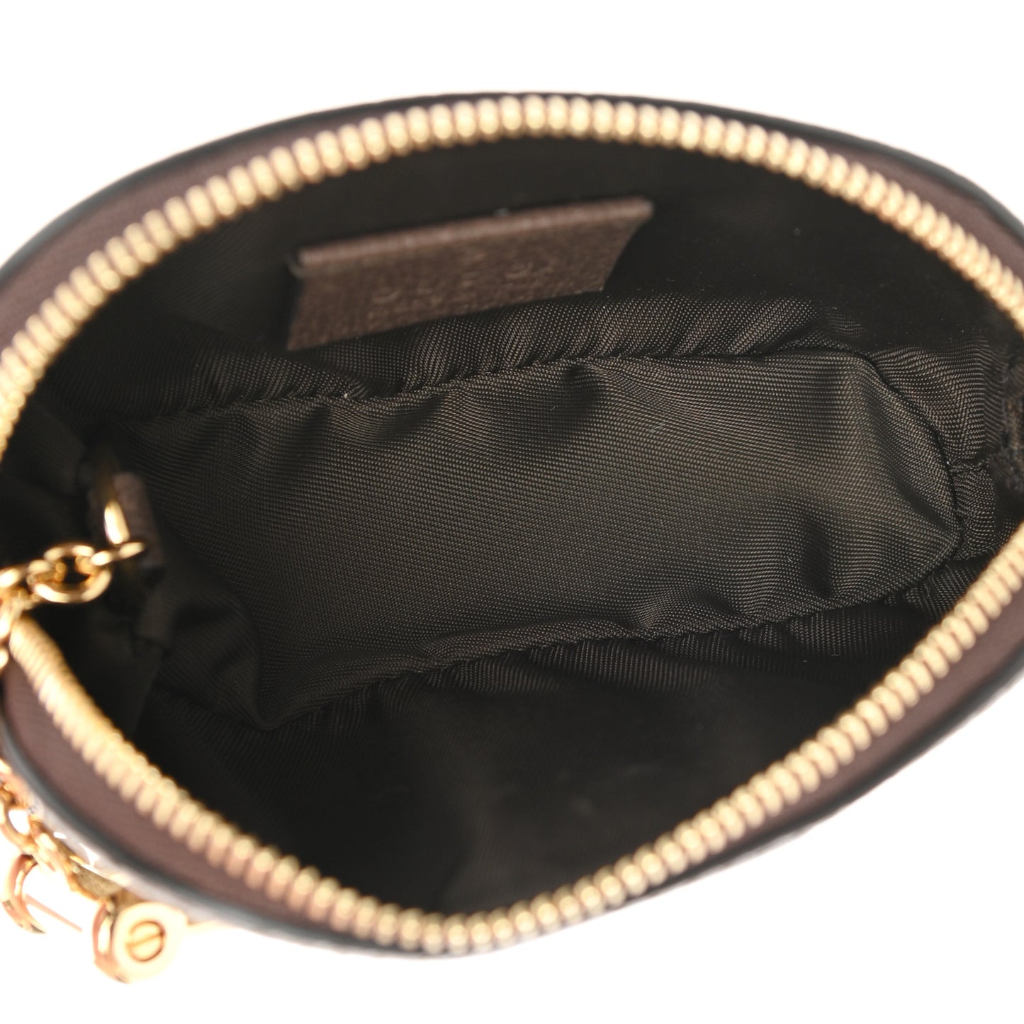 GG Supreme Monogram Web Ophidia Dome Key Pouch Beige New Acero