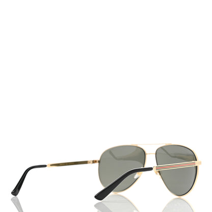 Gucci Web Aviator Sunglasses GG0137S Gold Black 4 of 8