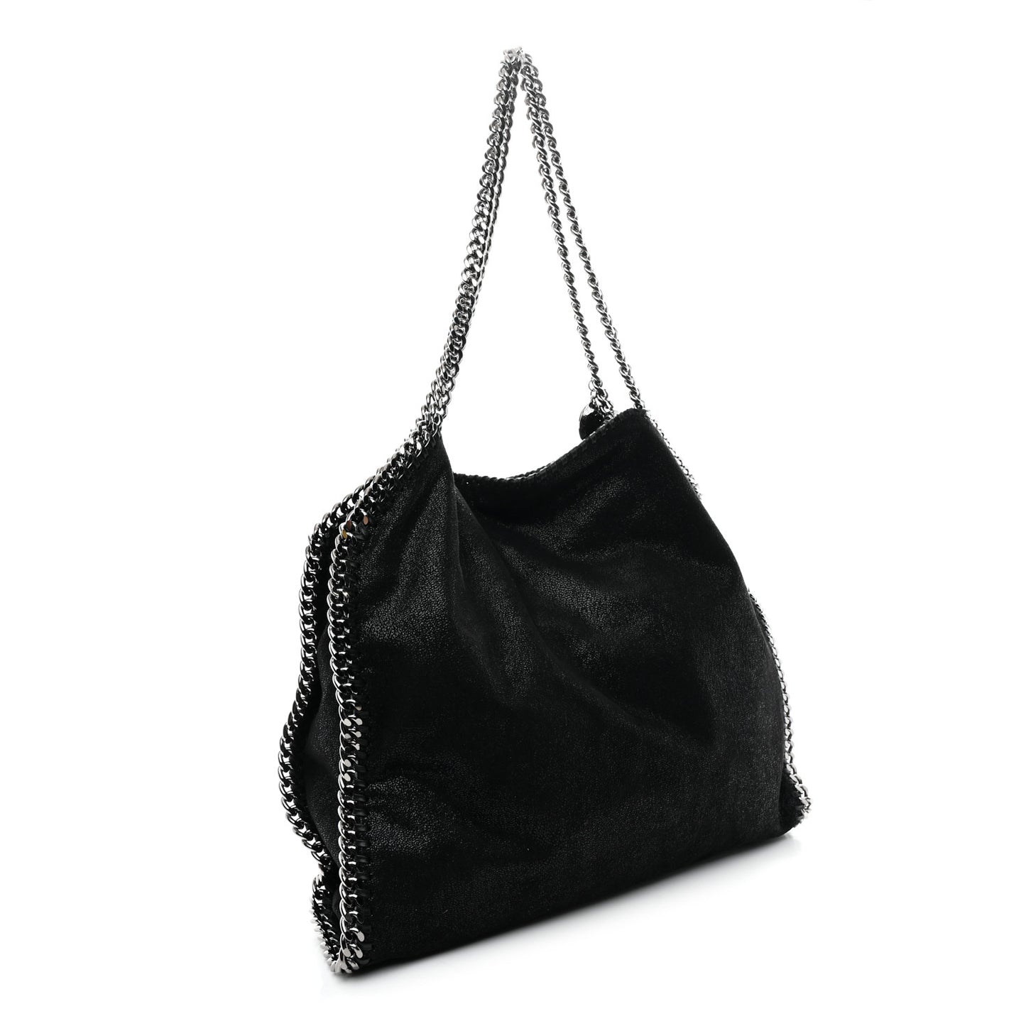 Shaggy Deer Falabella Fold Over Tote Black